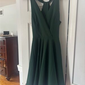 Lulu's Deep Green Backless Dress